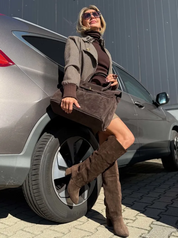 HEGO'S MILANO BRĄZOWE KOZAKI NA SŁUPKU