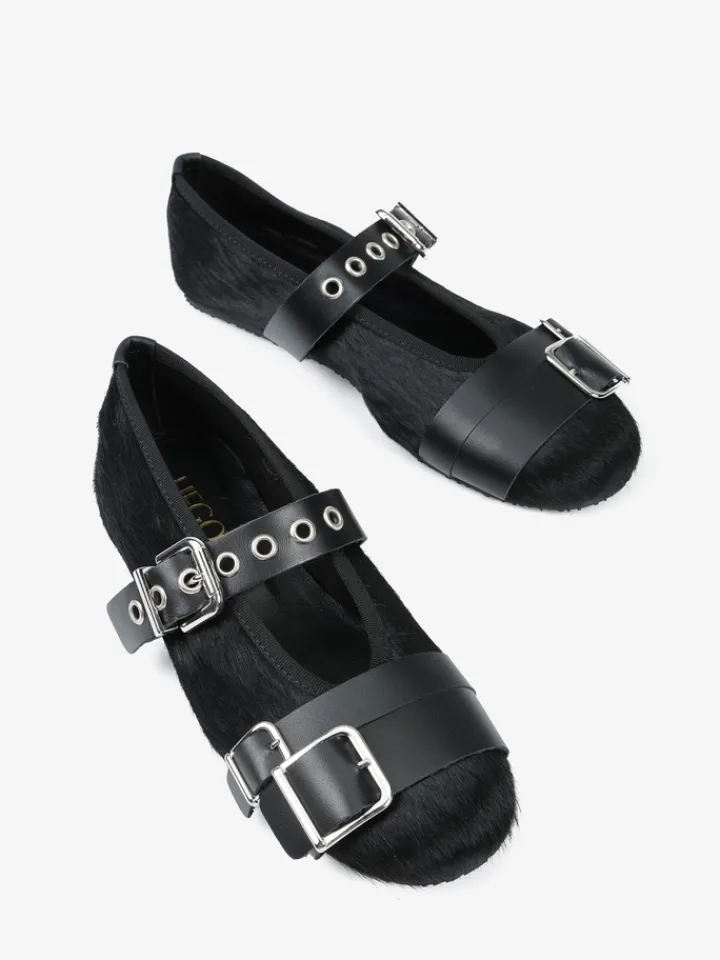 HEGO'S MILANO CZARNE BALERINY MARY JANE