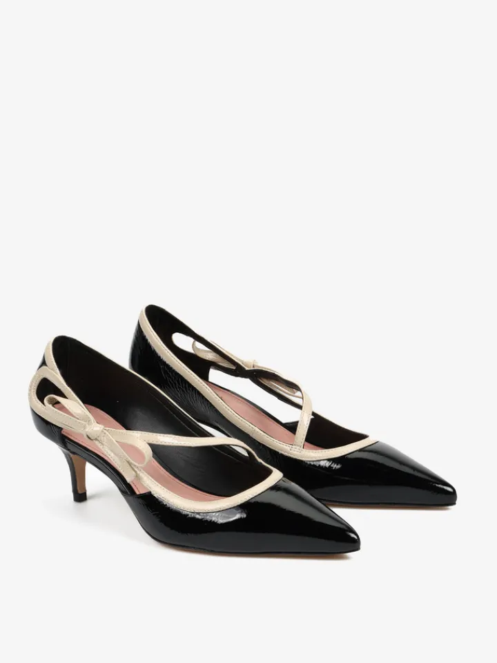 HEGO'S MILANO ELEGANCKIE SZPILKI Z KOKARDKĄ
